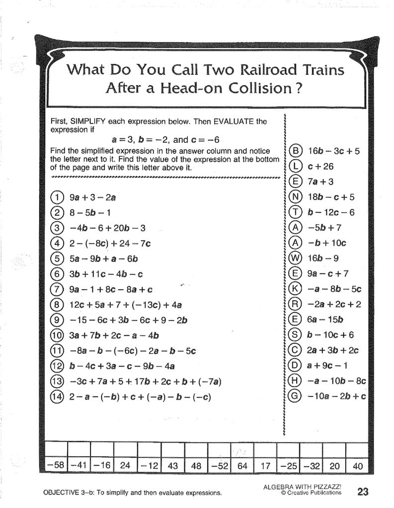 factoring trinomials worksheet algebra 1 answers